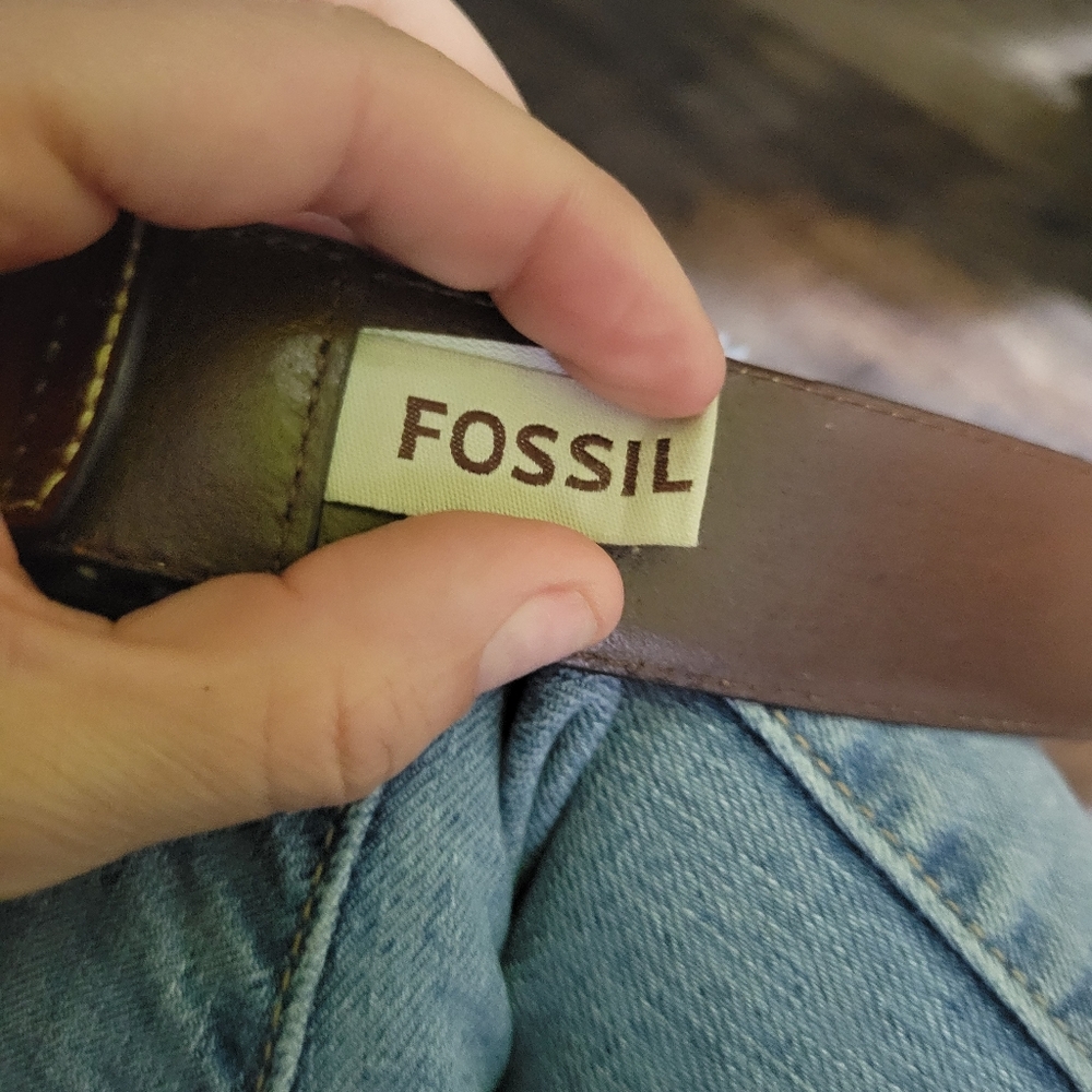 Fossil mens leather belt - Picture 4 of 6